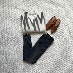 Madewell mid-rise raw hem skinny jeans